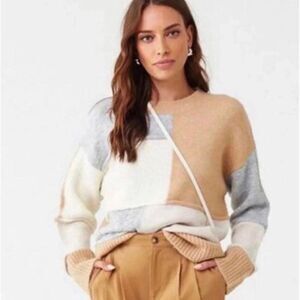 Forever 21 Quiet Luxury Old Money Spring Clean Girl Chic Oversized Sweater MED